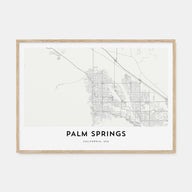 Palm Springs Map Landscape Poster
