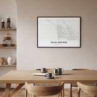 Palm Springs Map Landscape Poster