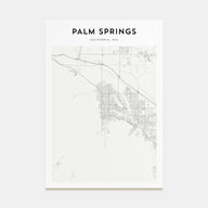 Palm Springs Map Portrait Poster