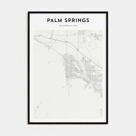 Palm Springs Map Portrait Poster