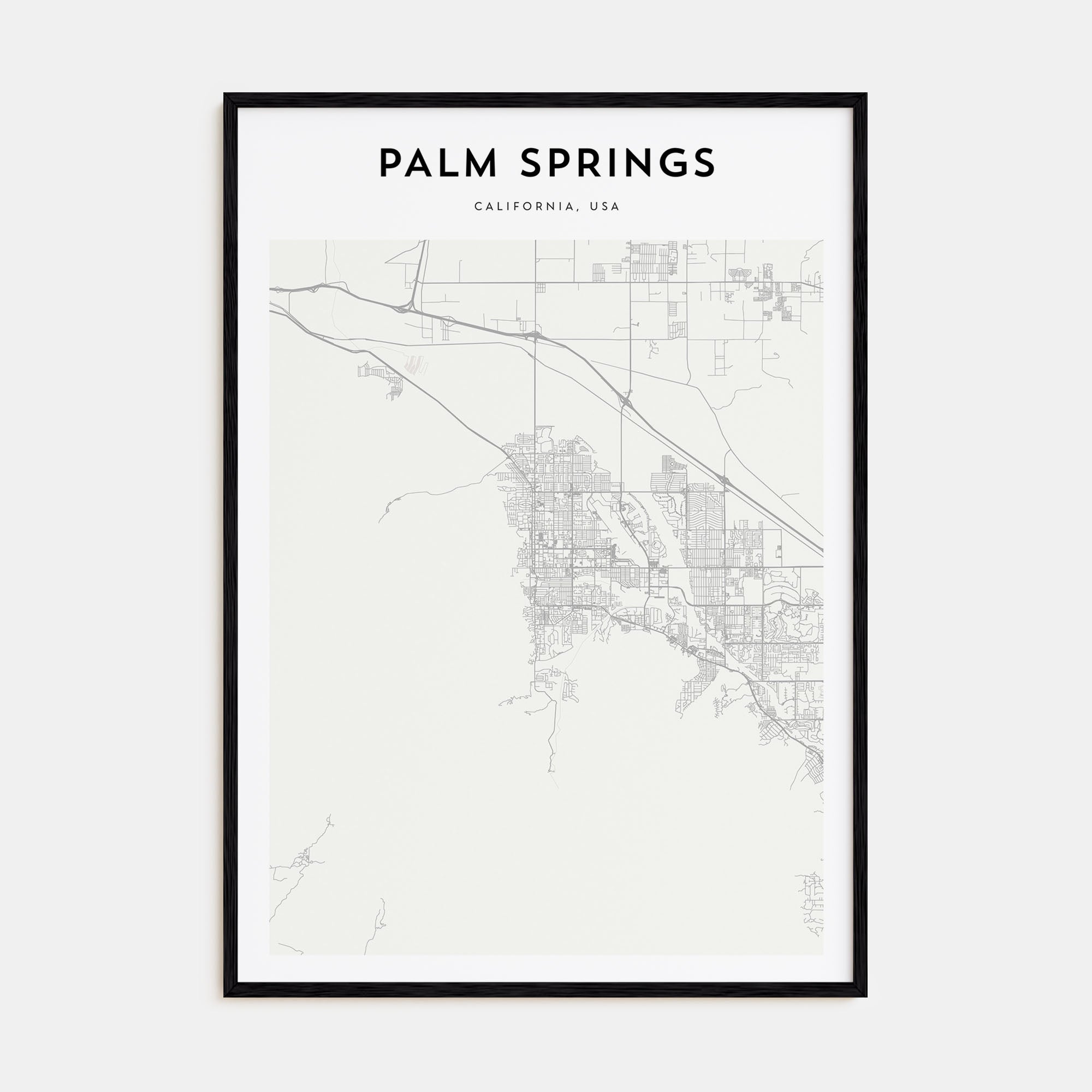 Palm Springs Map Portrait Poster