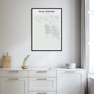 Palm Springs Map Portrait Poster