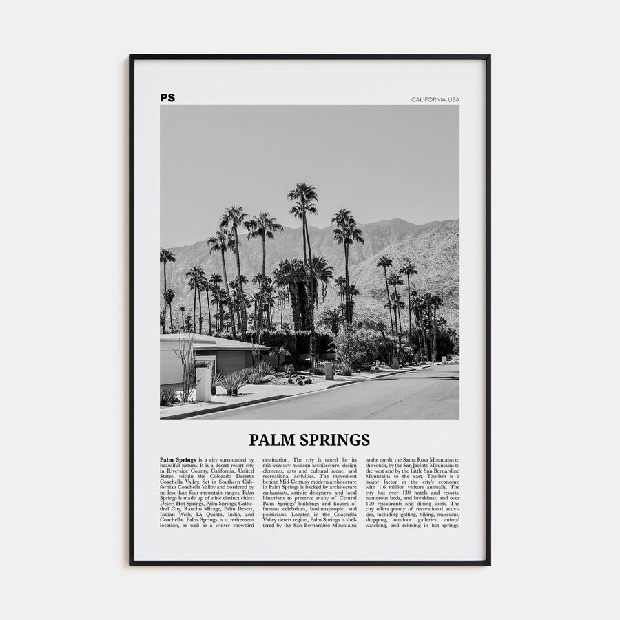 Palm Springs Travel B&W No 1 Poster