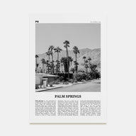 Palm Springs Travel B&W No 1 Poster