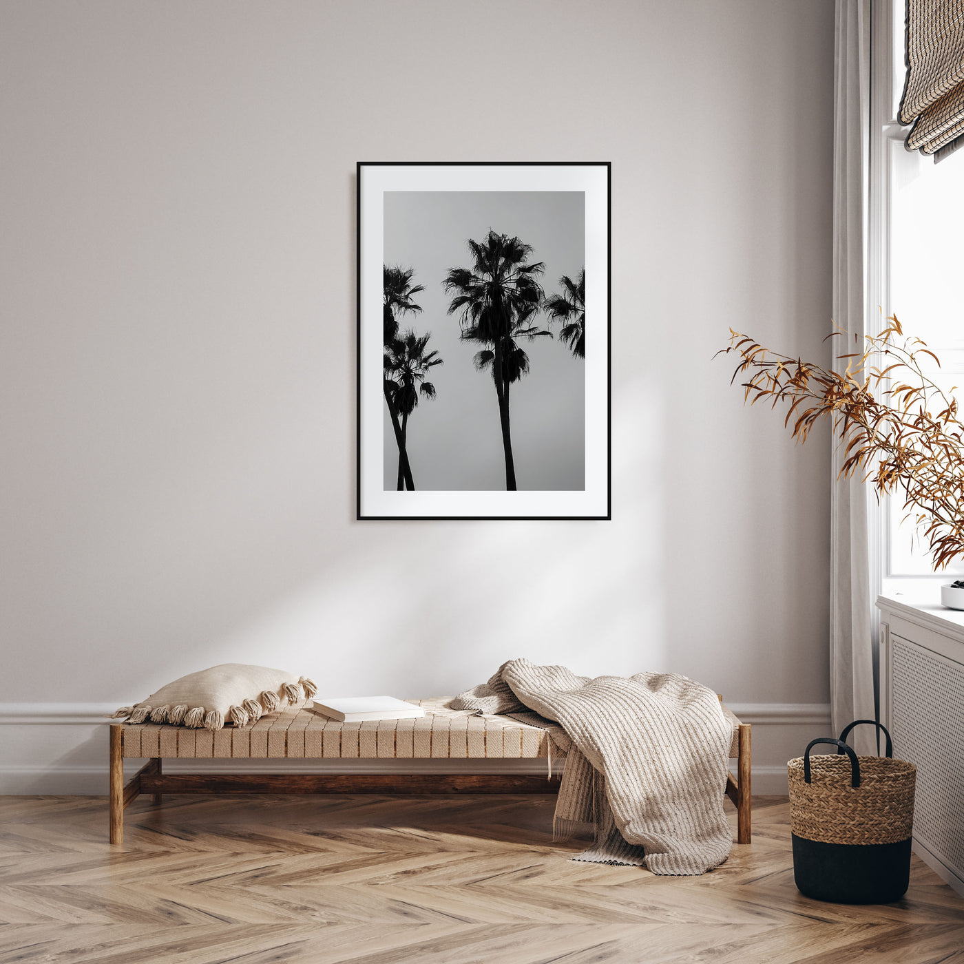 Palms Photo B&W Poster