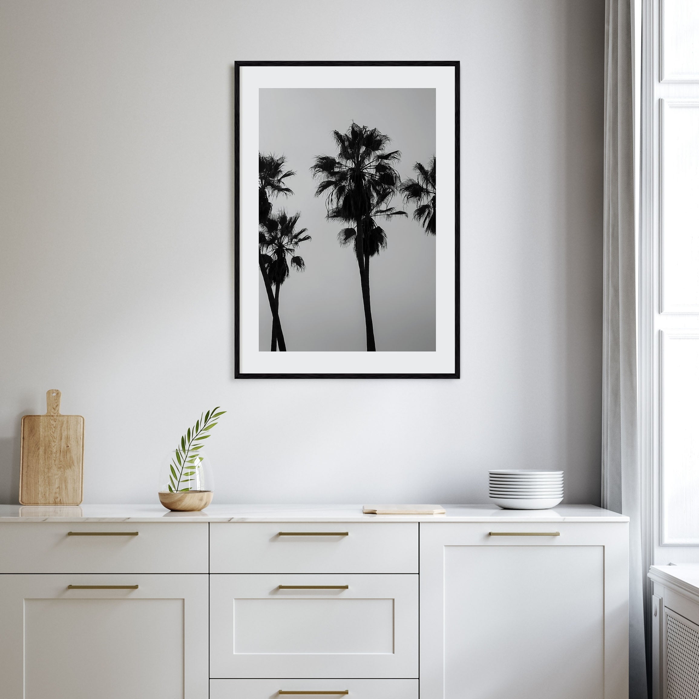 Palms Photo B&W Poster