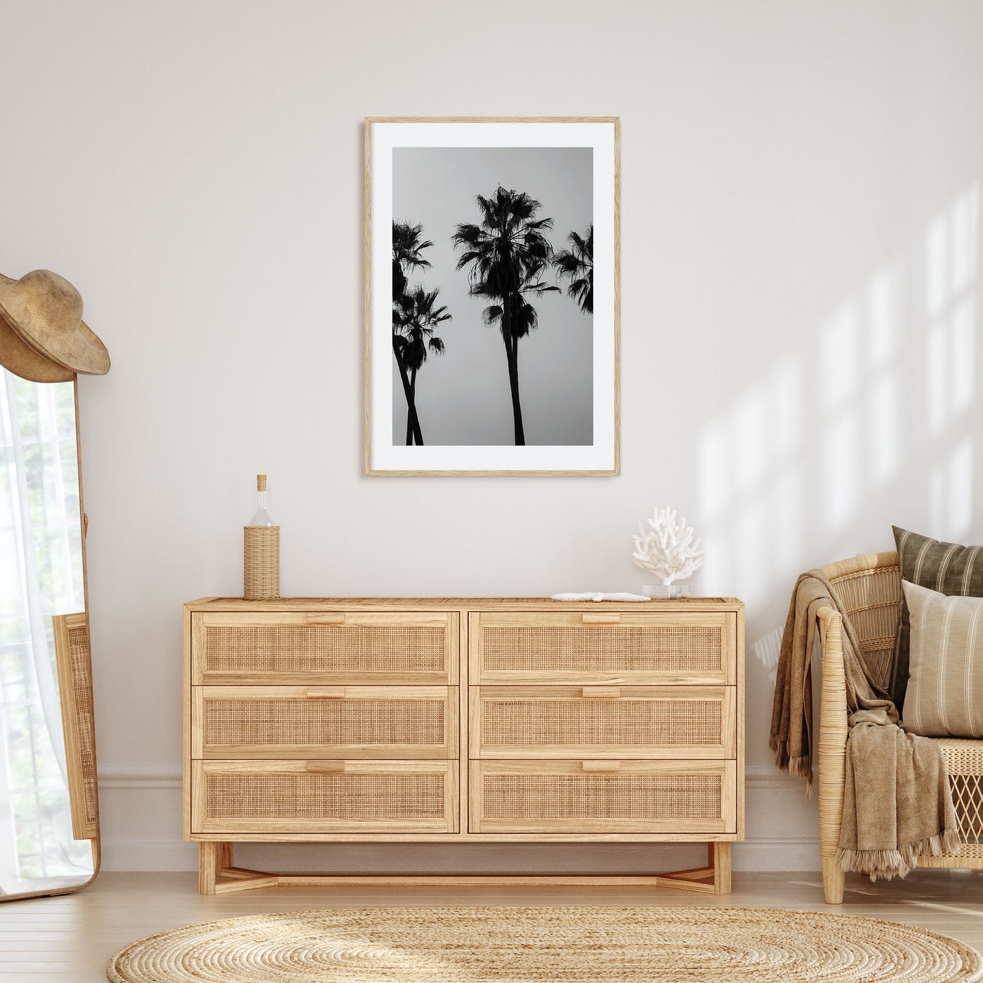 Palms Photo B&W Poster