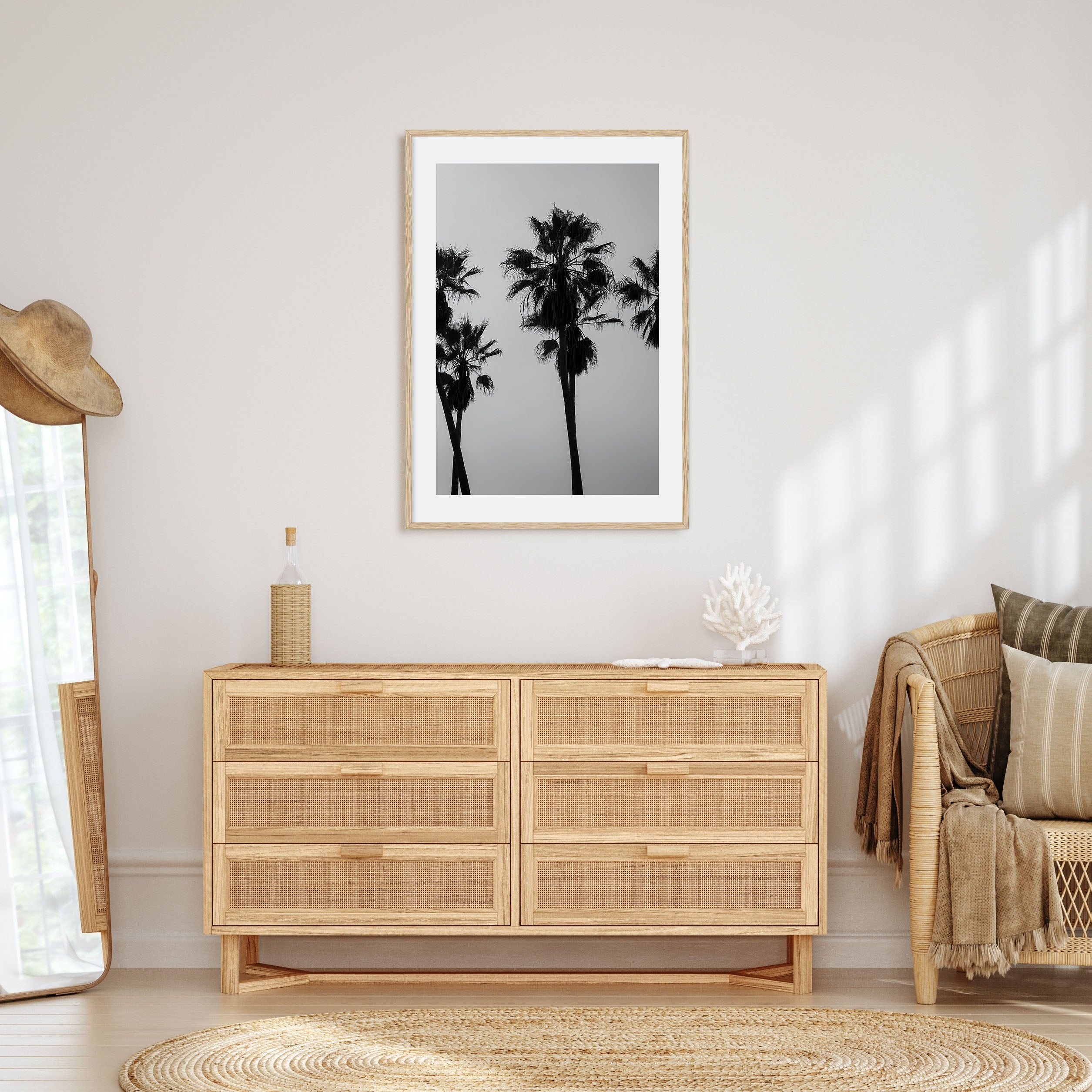 Palms Photo B&W Poster