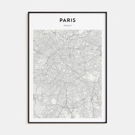 Paris Map Portrait Poster
