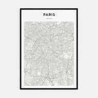 Paris Map Portrait Poster
