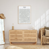 Paris Map Portrait Poster