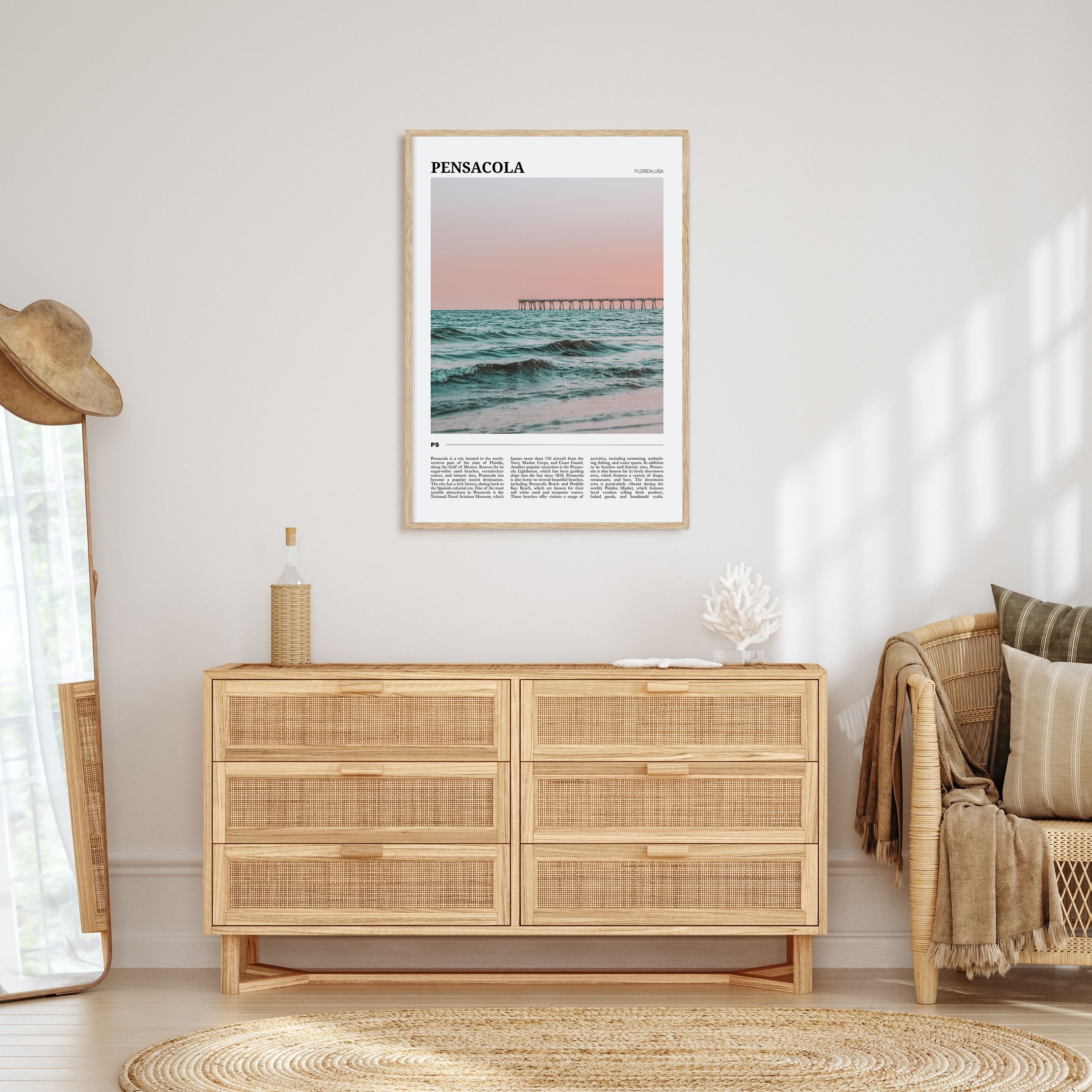 Pensacola Travel Color Poster