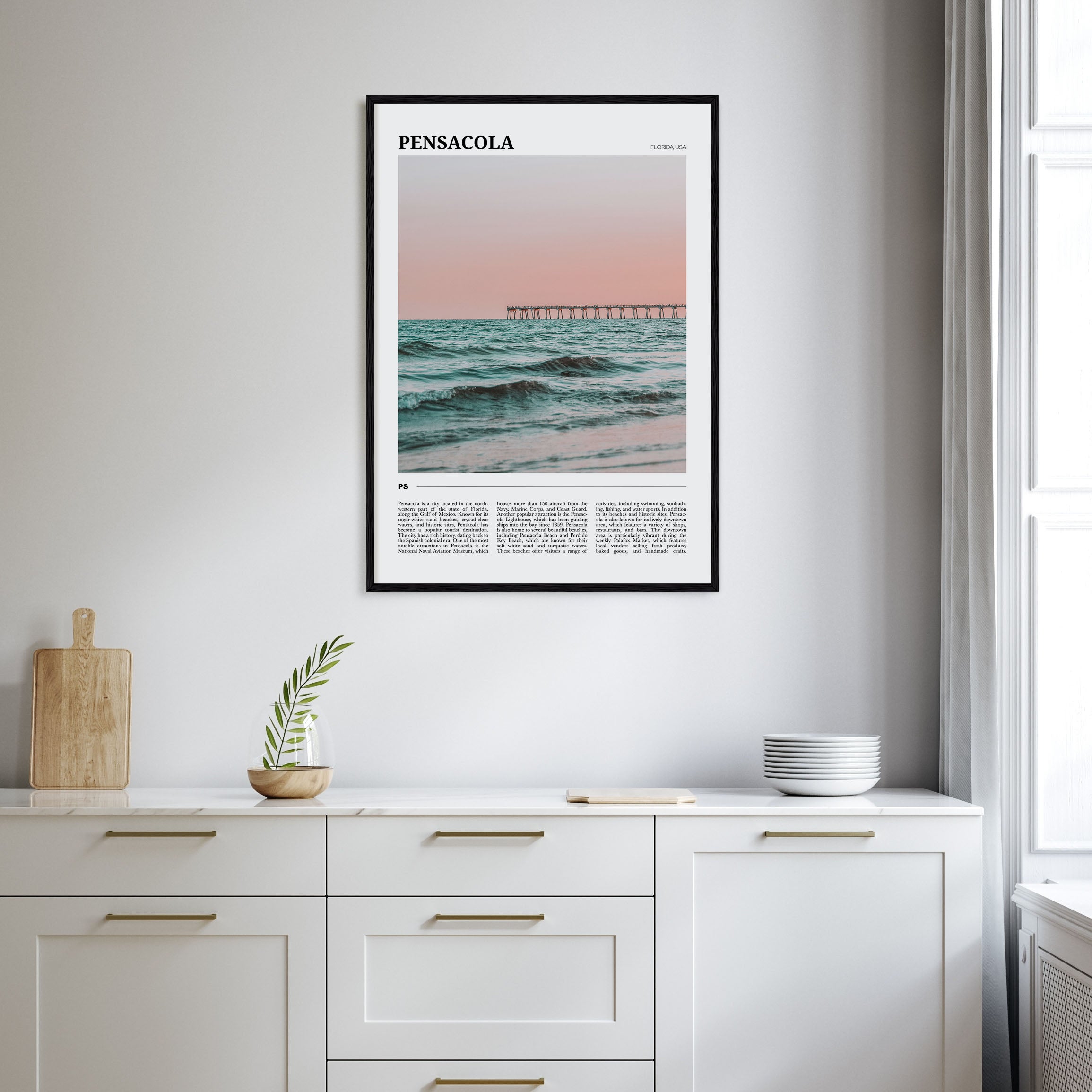 Pensacola Travel Color Poster