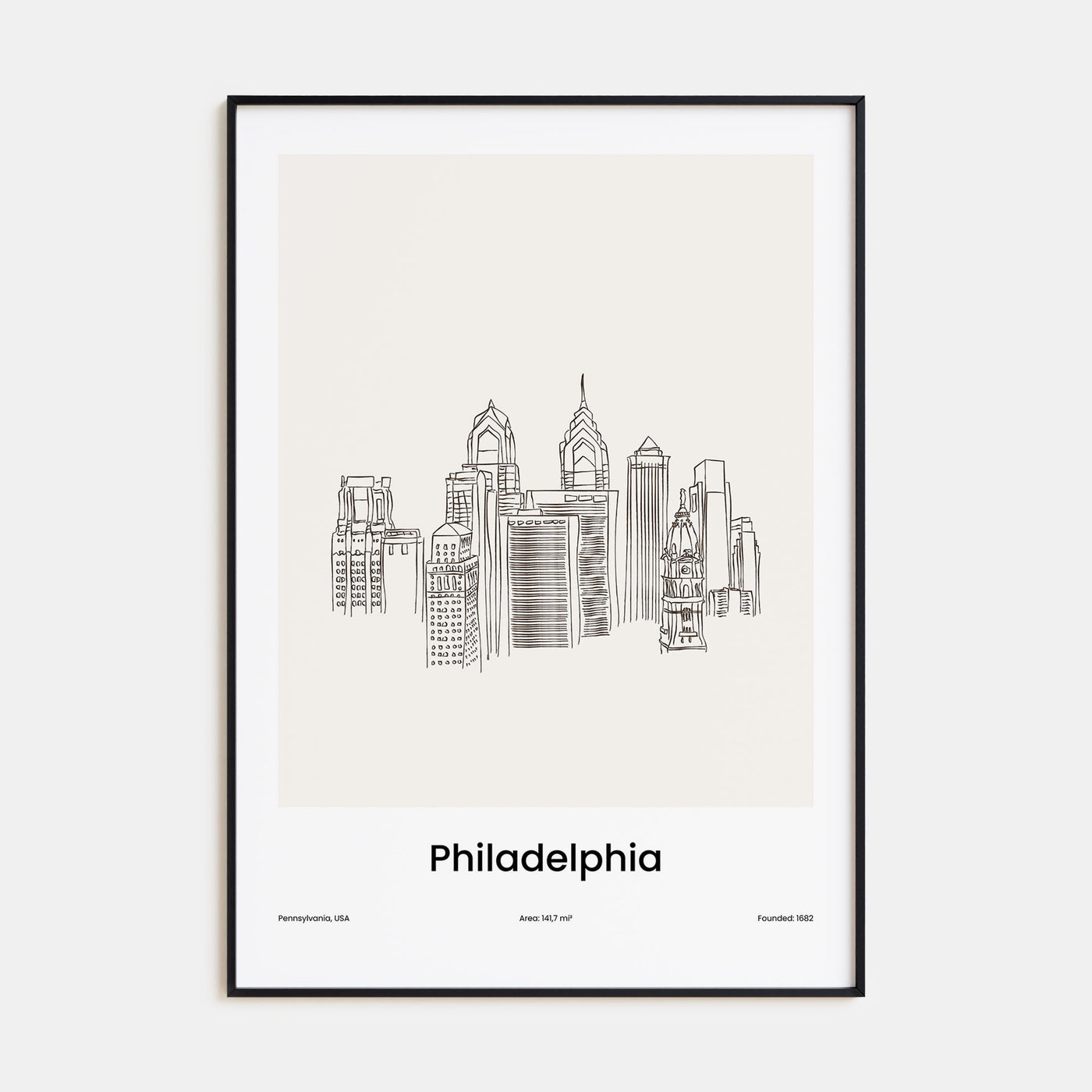 Philadelphia Drawn No 1 Poster