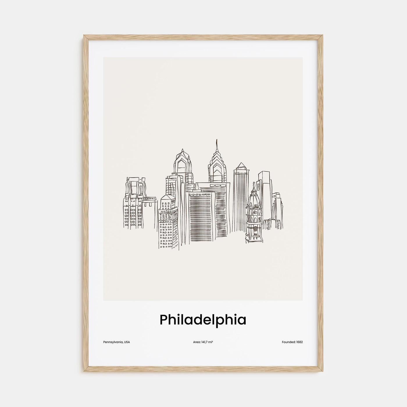 Philadelphia Drawn No 1 Poster