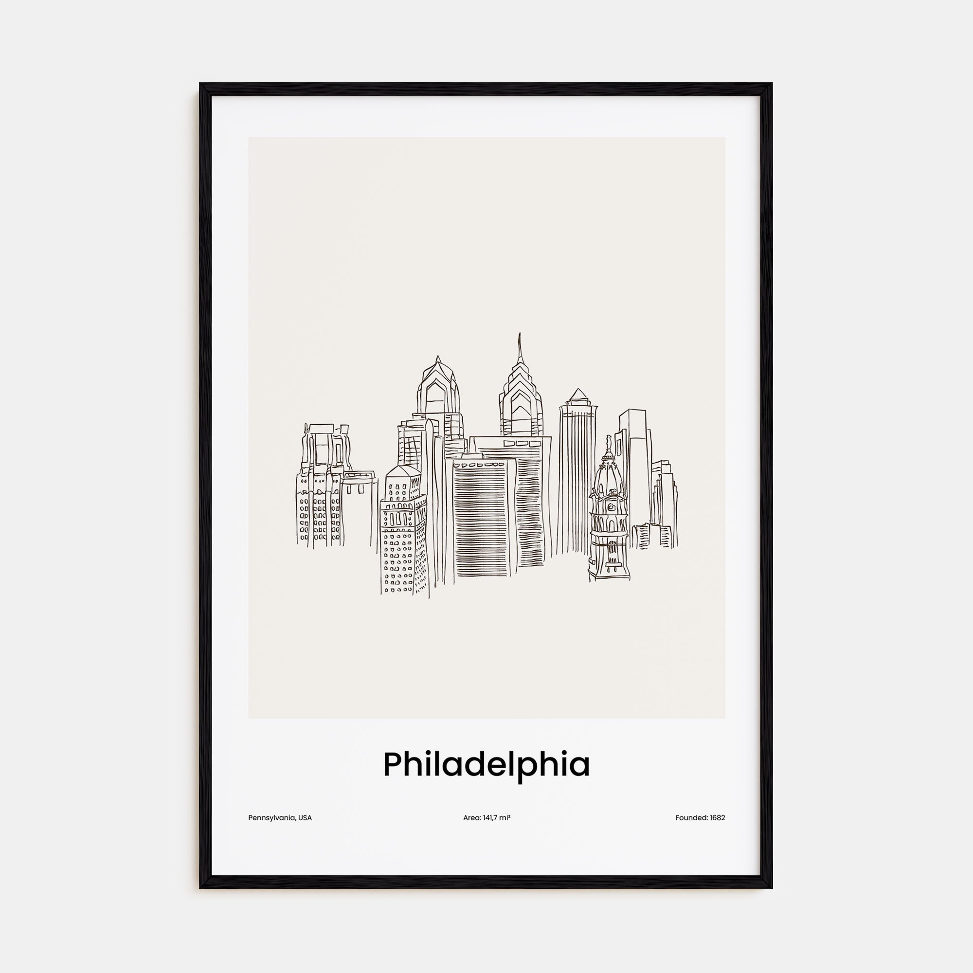 Philadelphia Drawn No 1 Poster