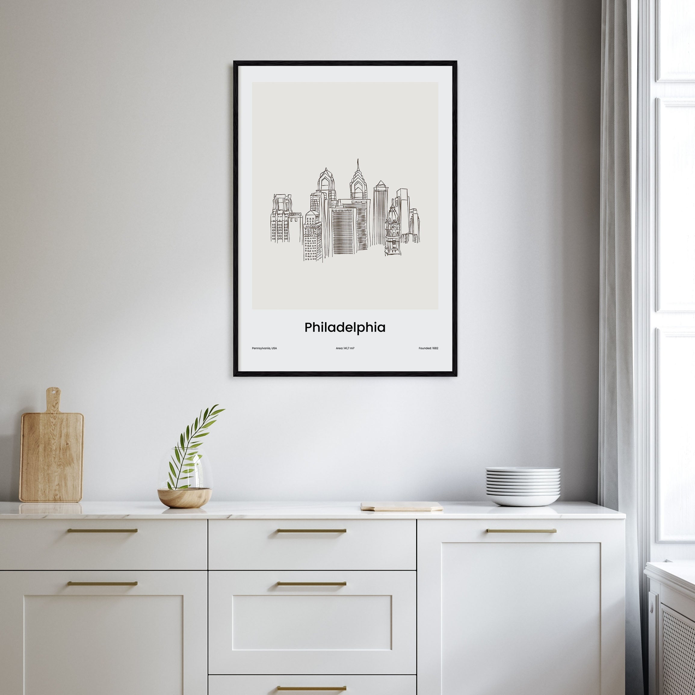 Philadelphia Drawn No 1 Poster