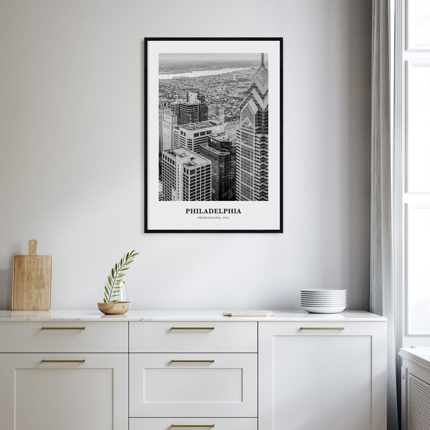 Philadelphia Portrait B&W No 1 Poster