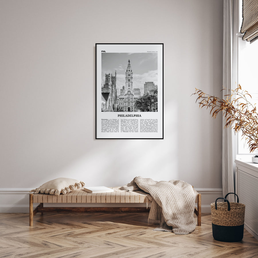 Philadelphia Travel B&W No 1 Poster