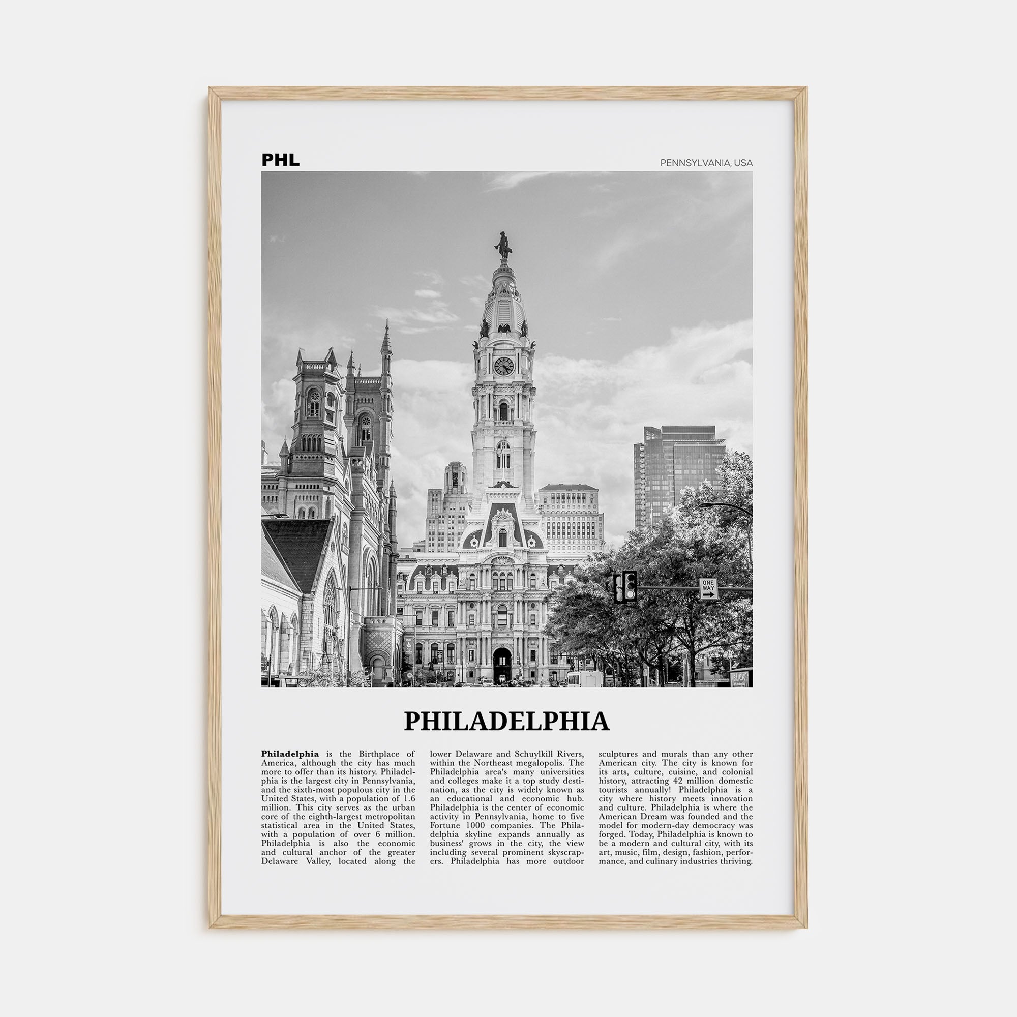 Philadelphia Travel B&W No 1 Poster