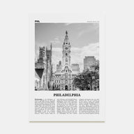 Philadelphia Travel B&W No 1 Poster