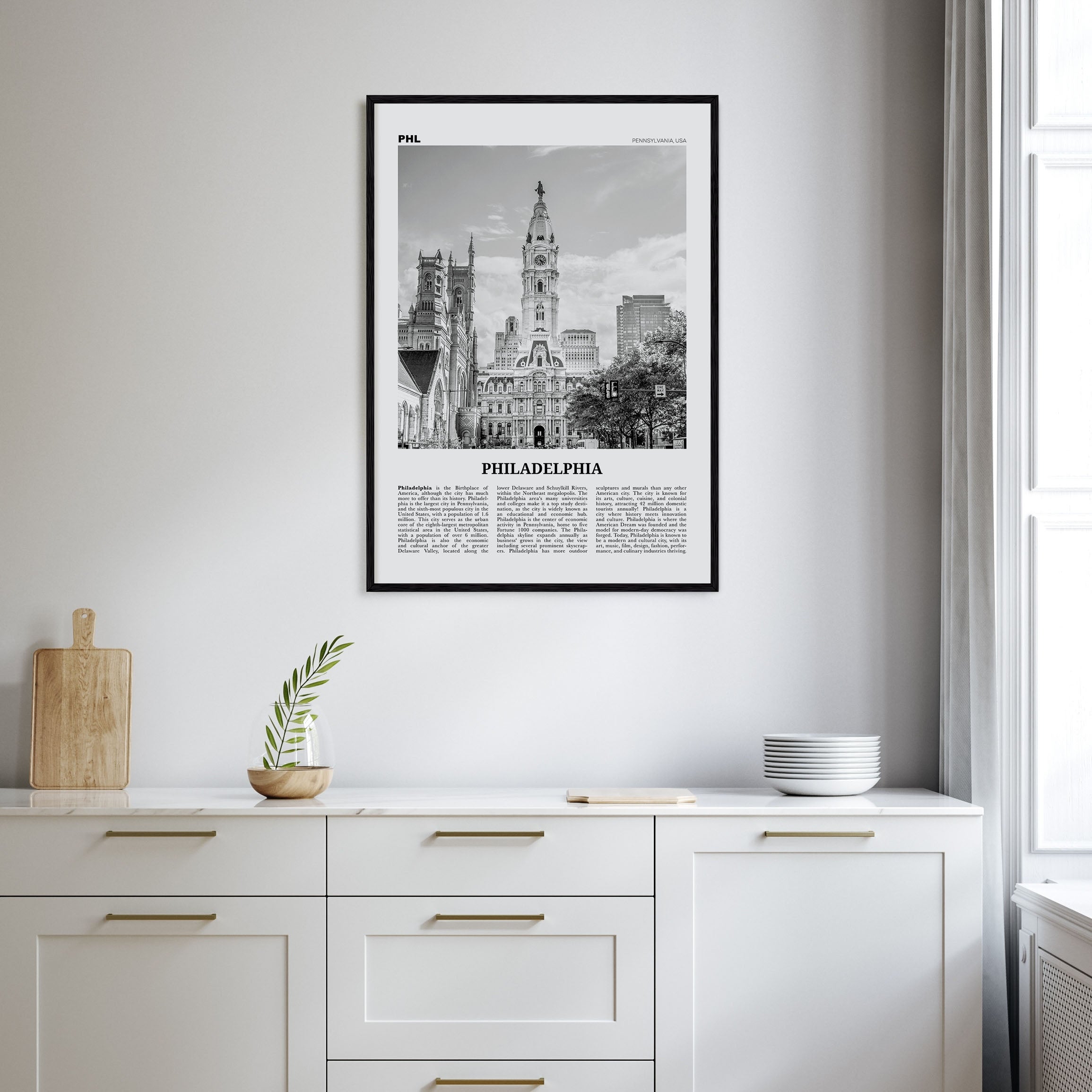 Philadelphia Travel B&W No 1 Poster