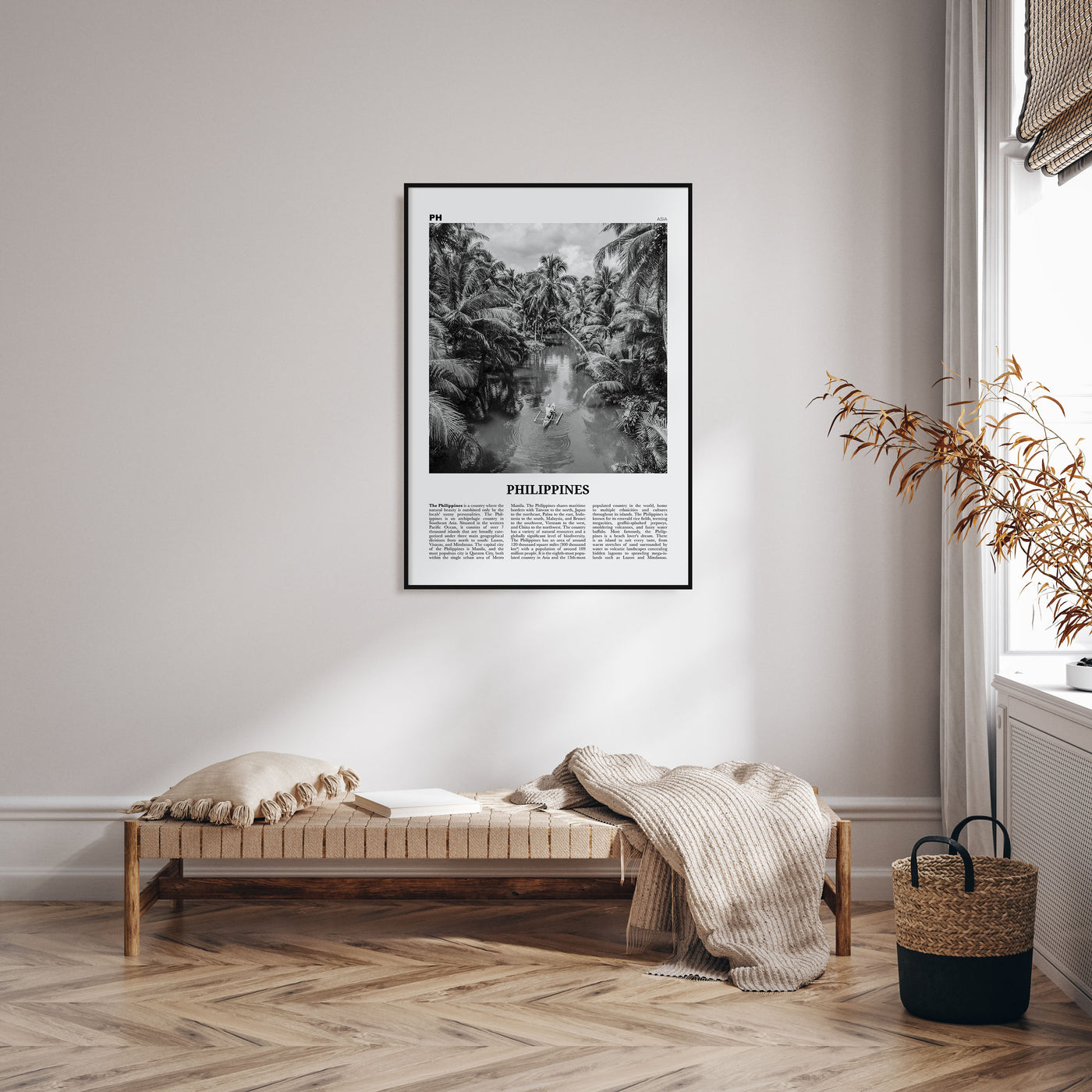 Philippines Travel B&W No 1 Poster