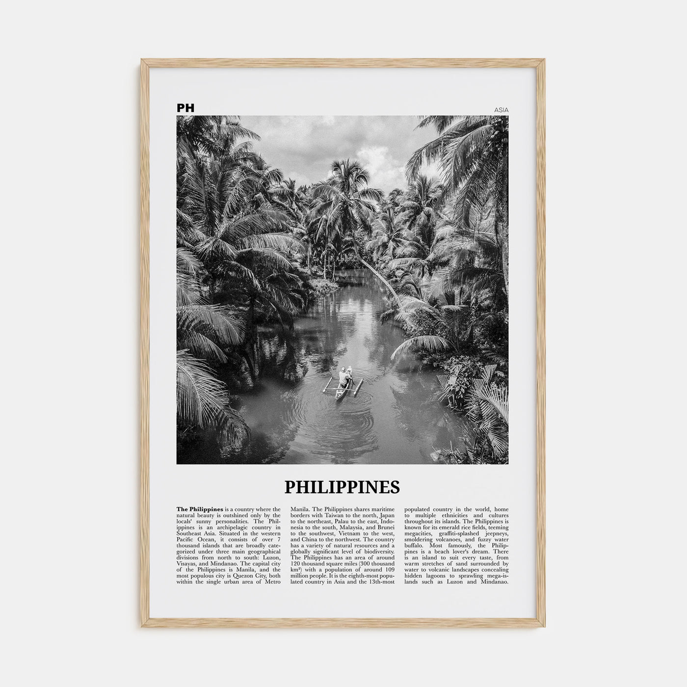 Philippines Travel B&W No 1 Poster