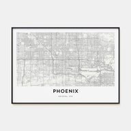 Phoenix Map Landscape Poster