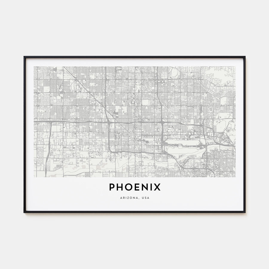 Phoenix Map Landscape Poster