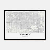 Phoenix Map Landscape Poster