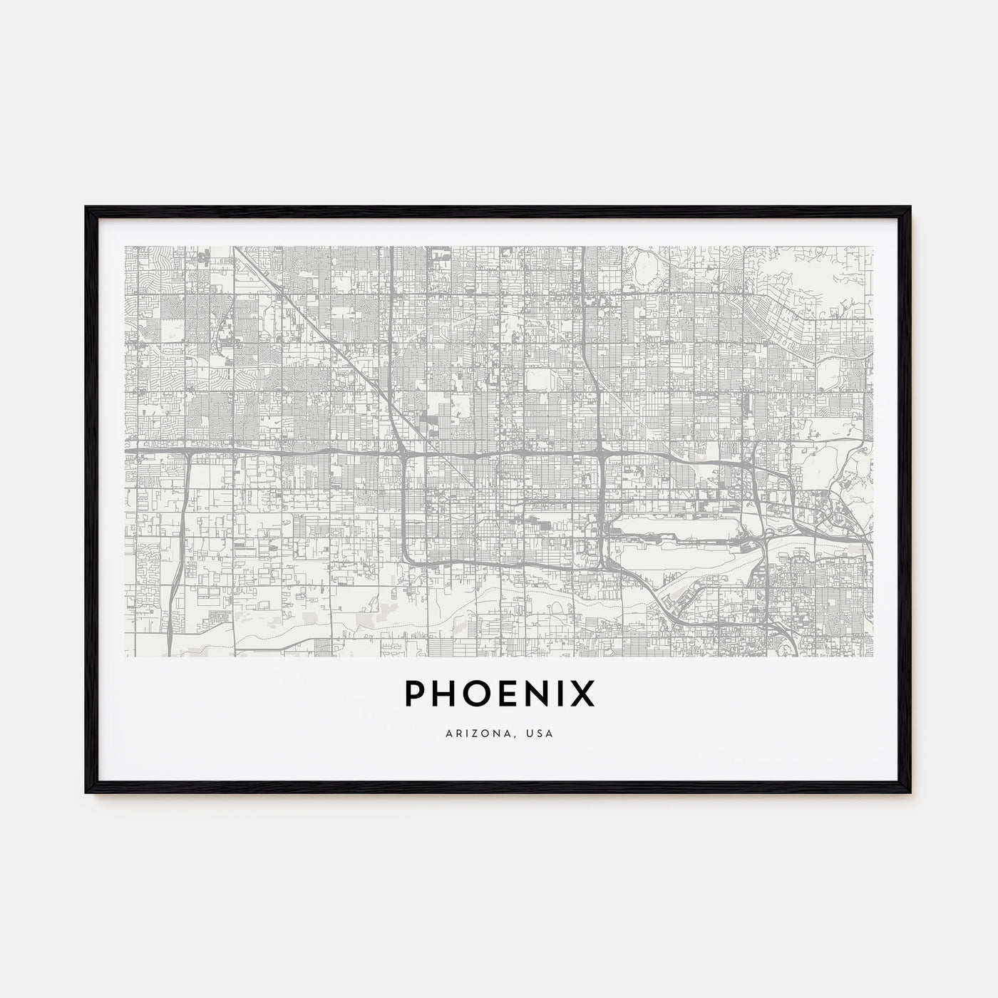 Phoenix Map Landscape Poster