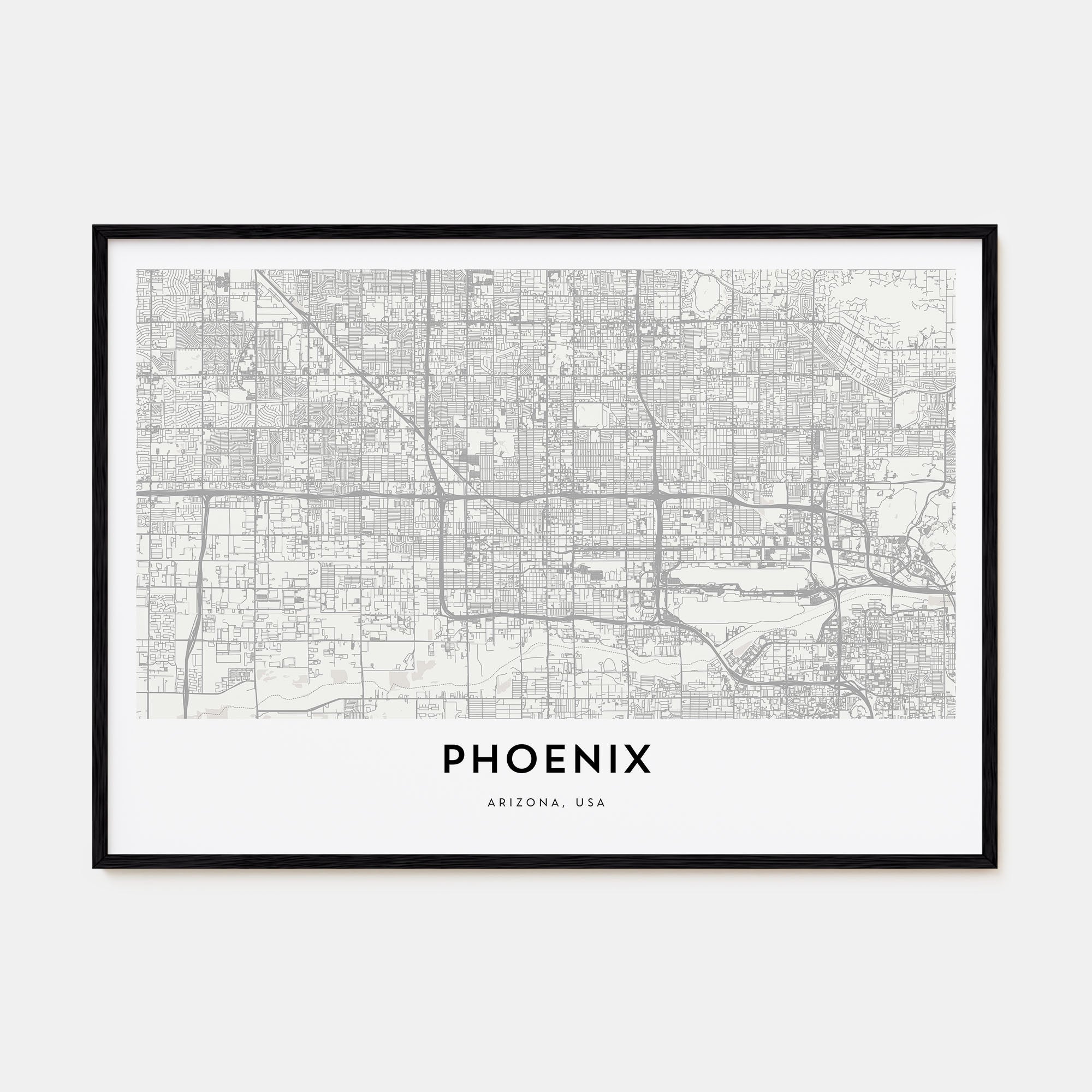 Phoenix Map Landscape Poster