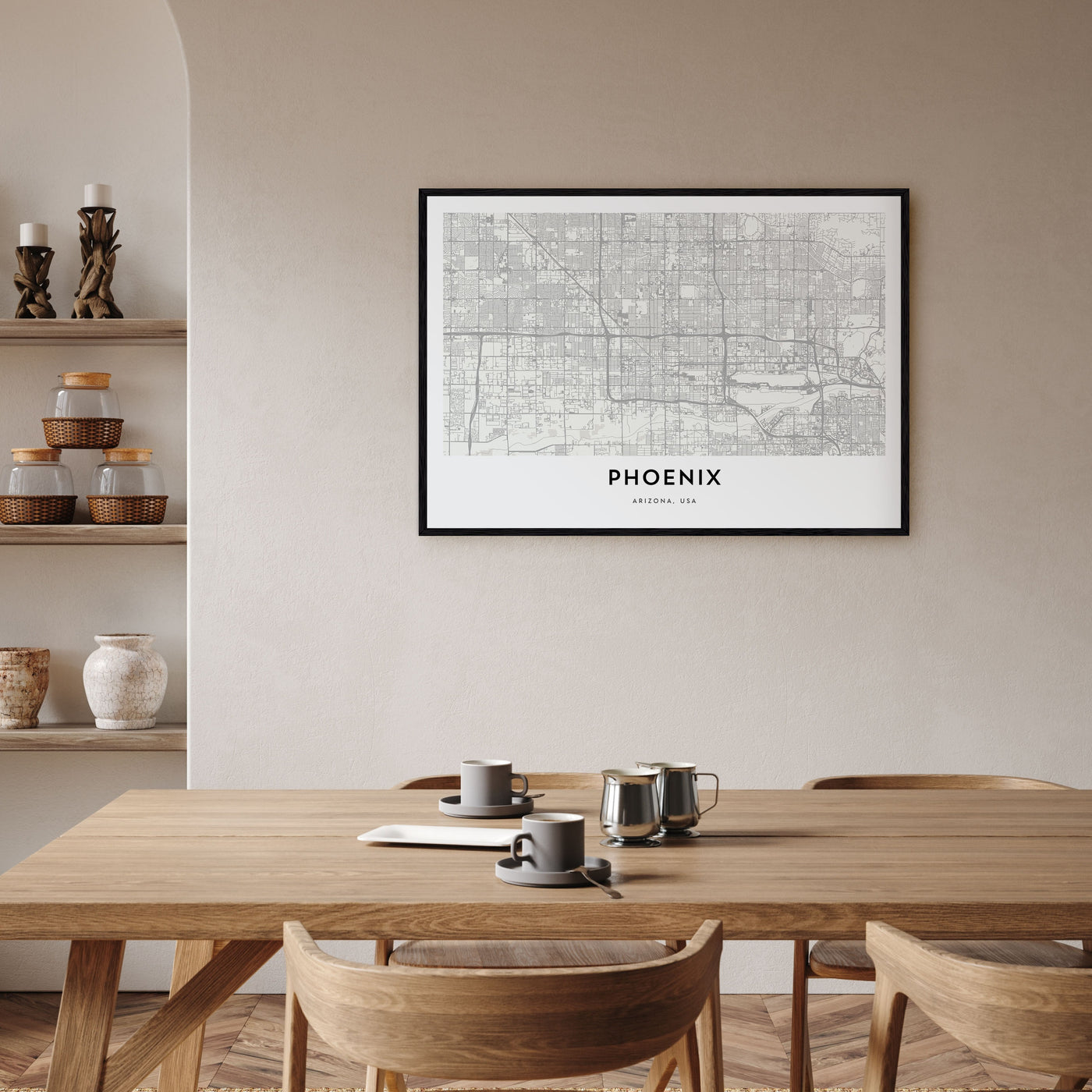Phoenix Map Landscape Poster