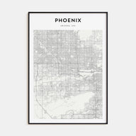 Phoenix Map Portrait Poster
