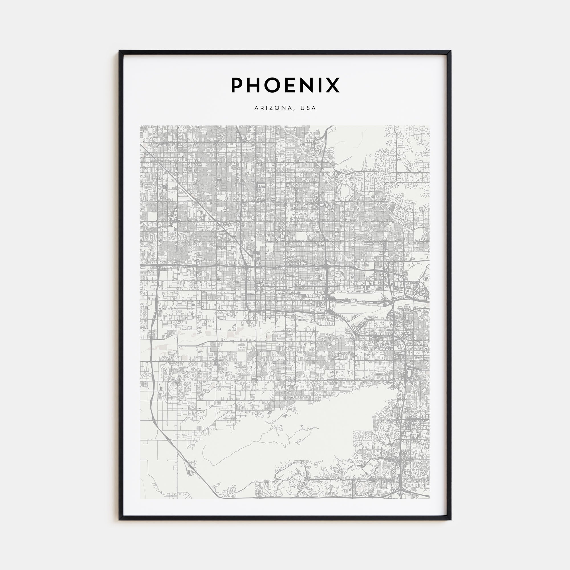Phoenix Map Portrait Poster
