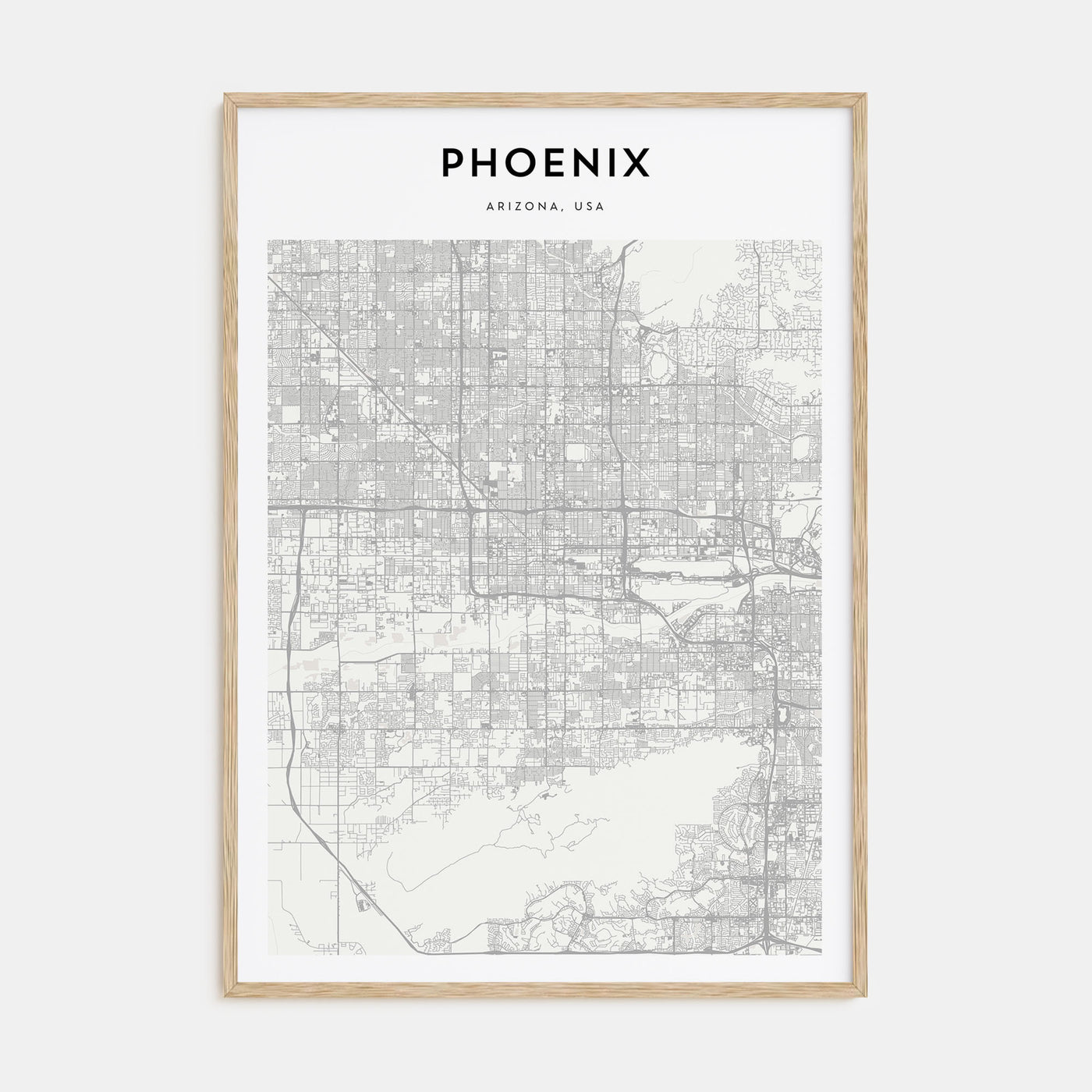Phoenix Map Portrait Poster