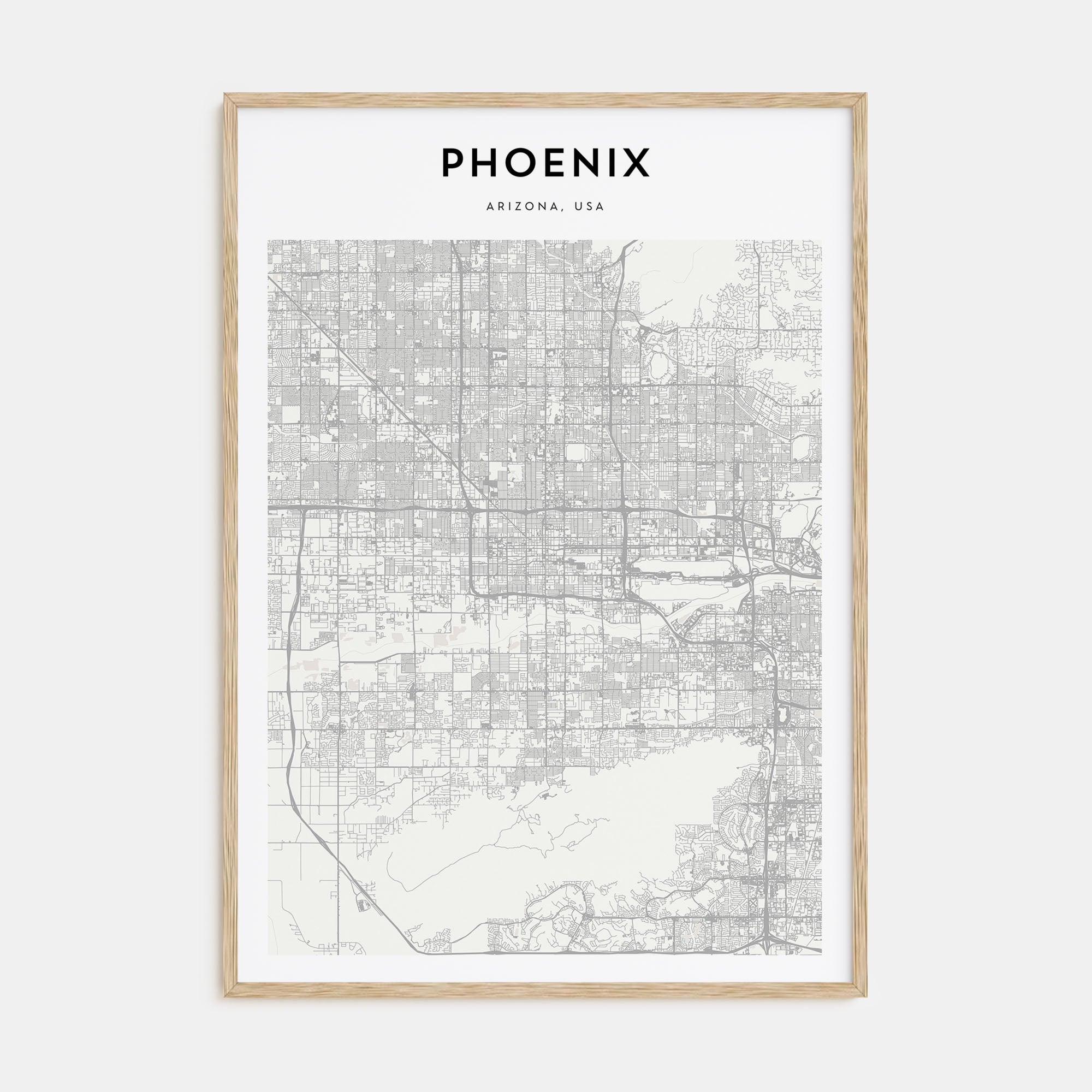 Phoenix Map Portrait Poster
