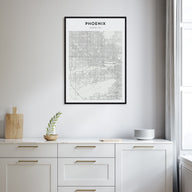 Phoenix Map Portrait Poster