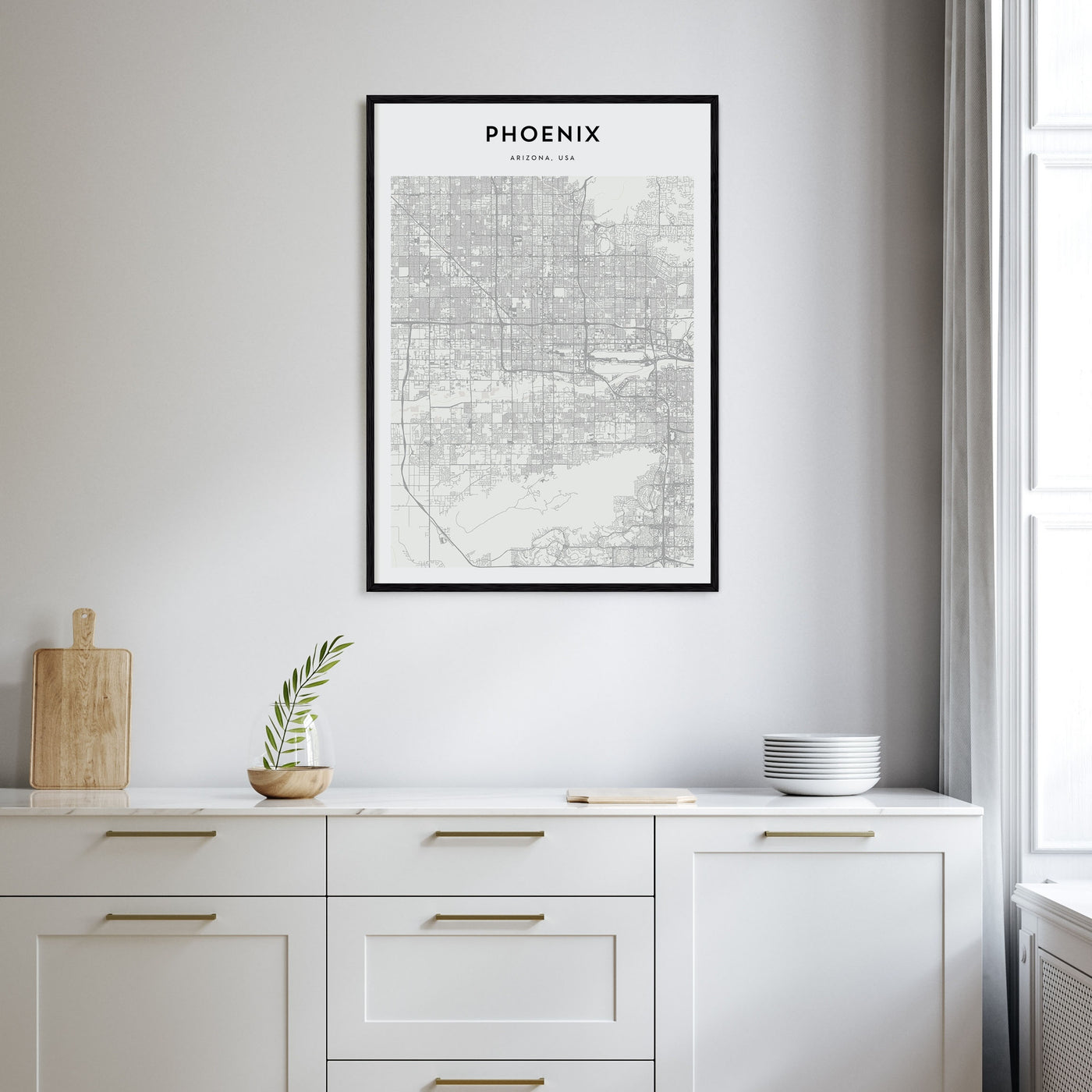 Phoenix Map Portrait Poster
