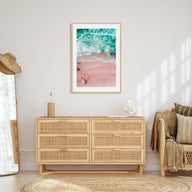 Pink Sandy Beach Photo Color No 1 Poster