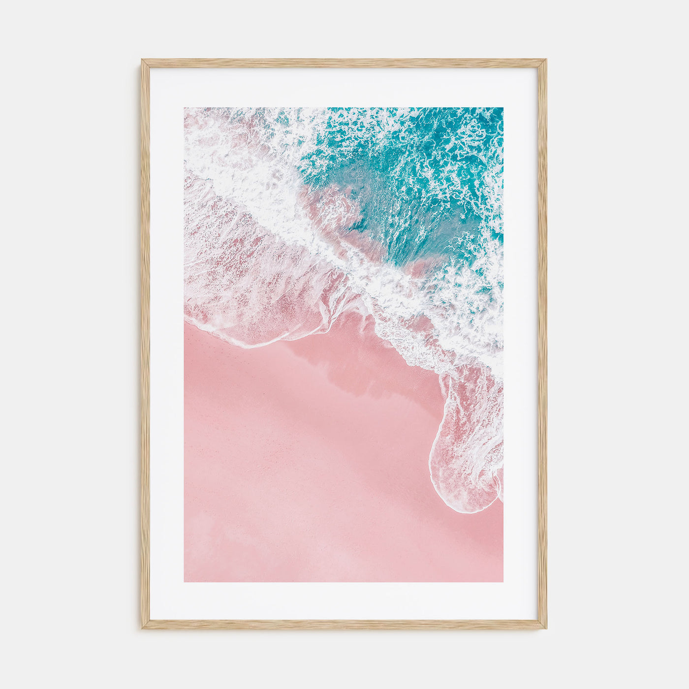 Pink Sandy Beach Photo Color No 2 Poster