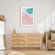 Pink Sandy Beach Photo Color No 2 Poster