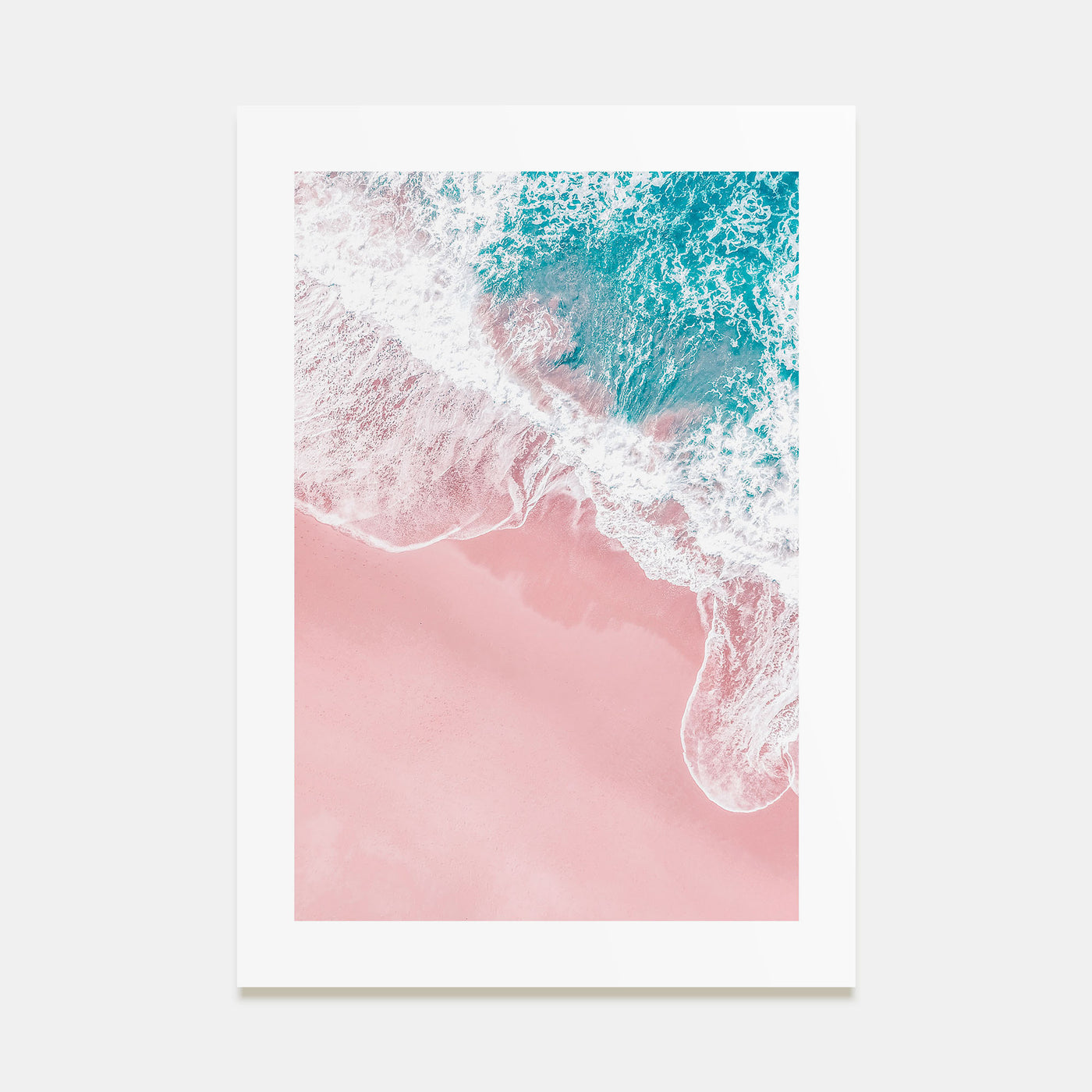 Pink Sandy Beach Photo Color No 2 Poster