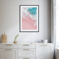 Pink Sandy Beach Photo Color No 2 Poster