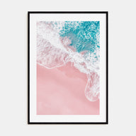 Pink Sandy Beach Photo Color No 2 Poster