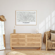 Pittsburgh Map Landscape Poster