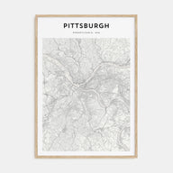 Pittsburgh Map Portrait Poster