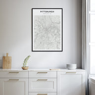 Pittsburgh Map Portrait Poster