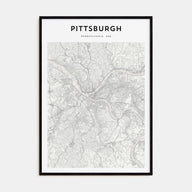 Pittsburgh Map Portrait Poster